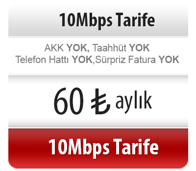10mbps kablosuz internet tarifesi